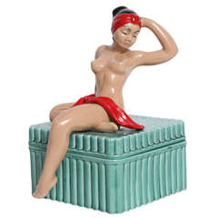 Nude on a Lidded Box by Dorothy Kindell
