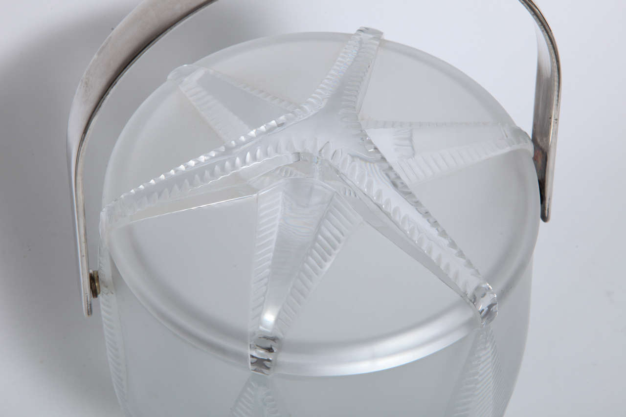French Elegant Lalique Starfish Ice Bucket