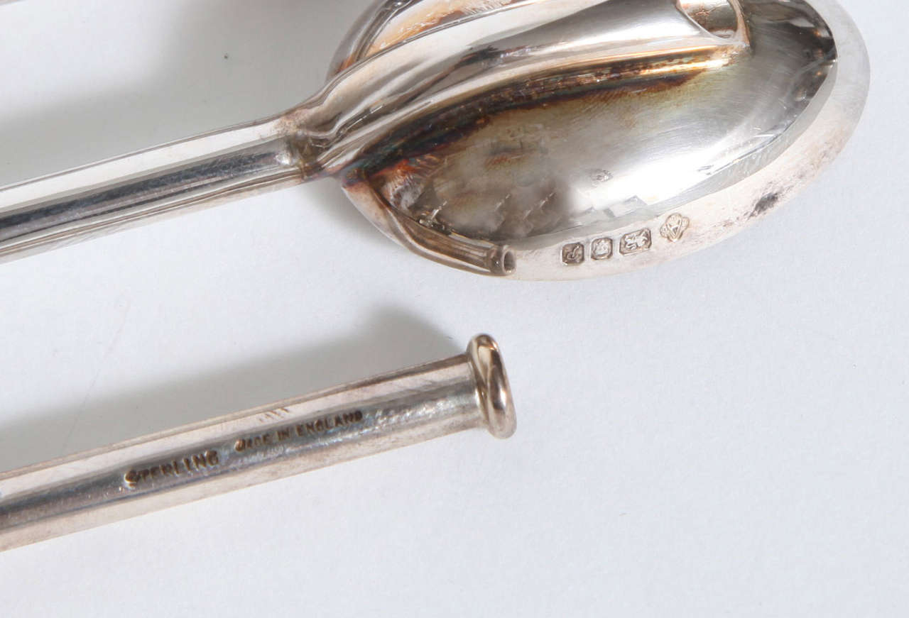 Asprey Sterling Silver Ice Tea or Lemonade Spoons/Straws in Original Box 4