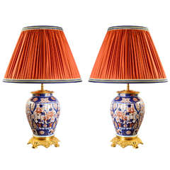 Pair of Imari Lamps