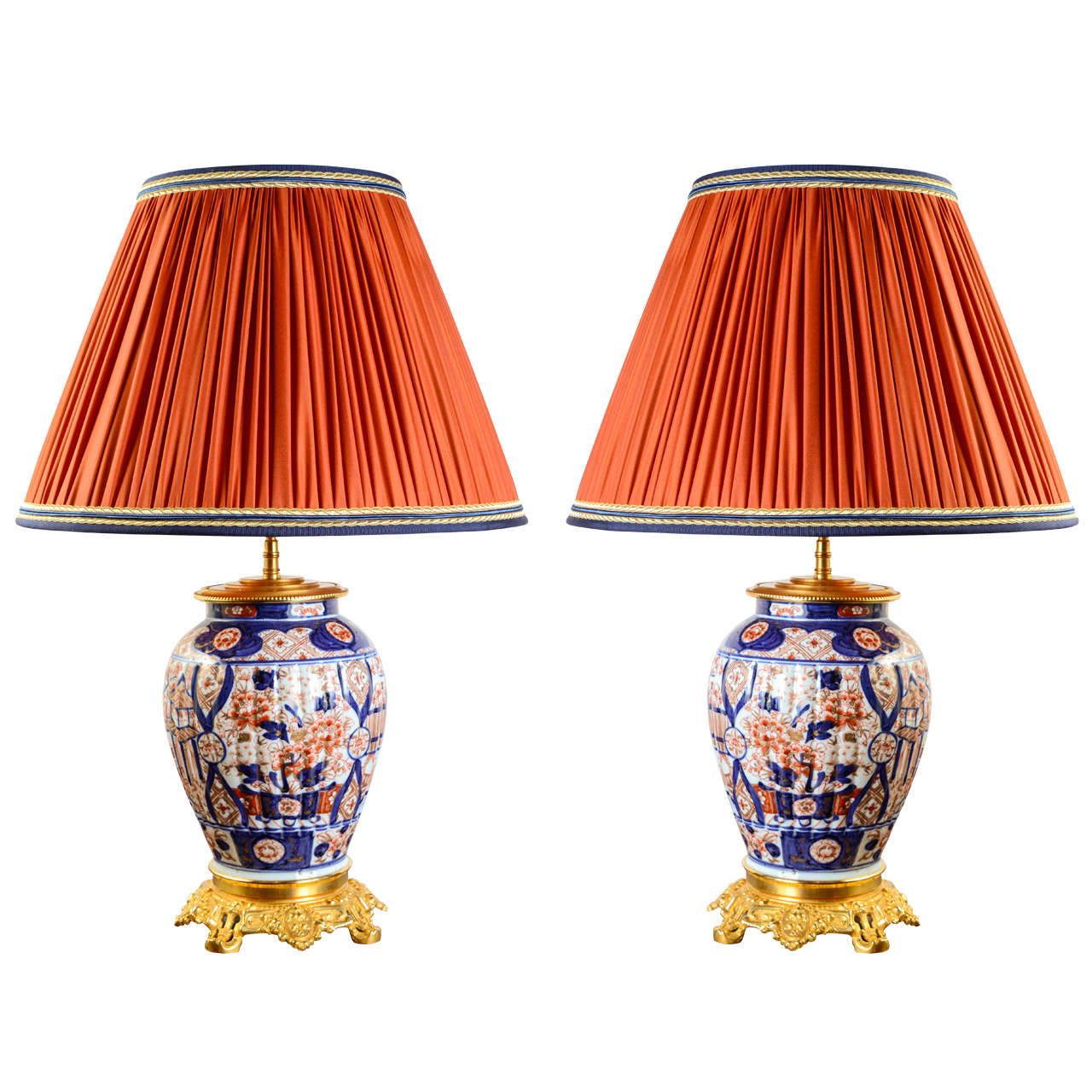 Pair of Imari Lamps For Sale at 1stDibs
