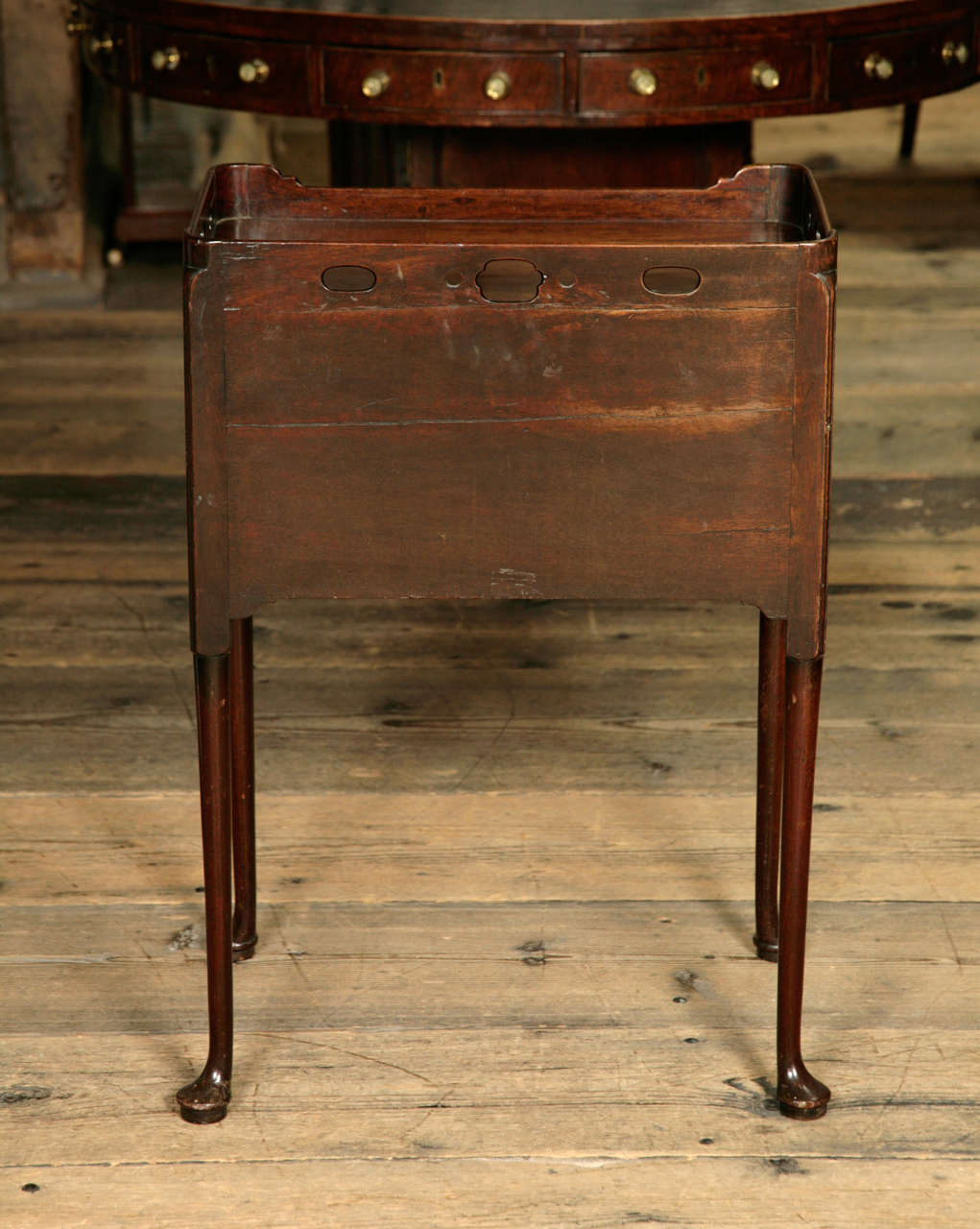 18th Century and Earlier George III Mahogany “Tray Top” Bedside Table