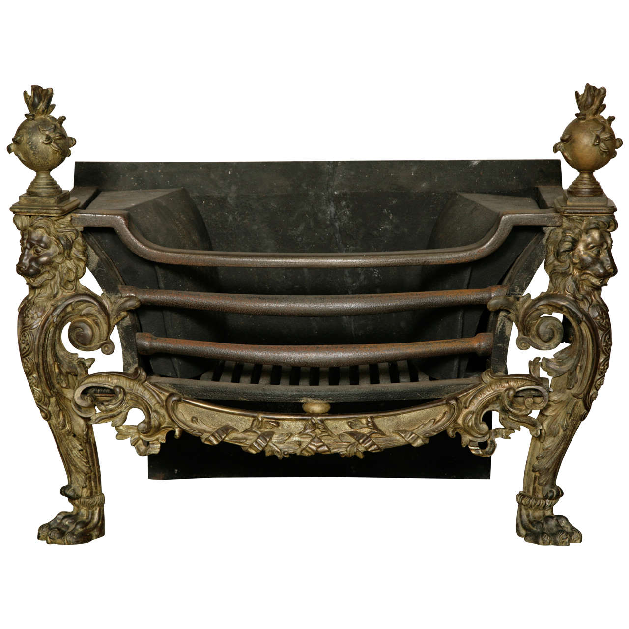 William IV Rococo Revival Bronze Grate