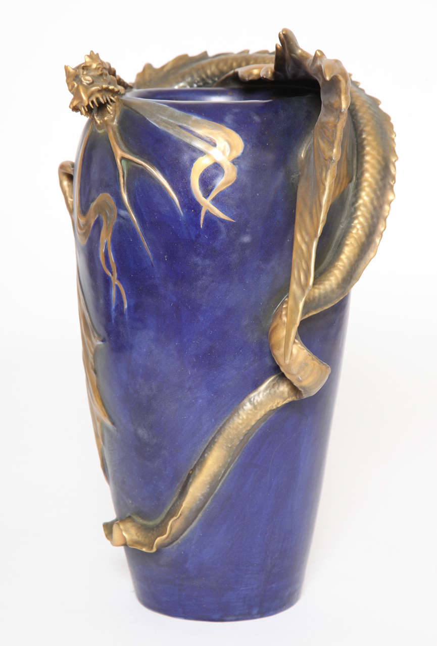 Austrian Amphora Dragon Vase, 1900, Austria For Sale