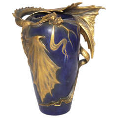 Amphora Dragon Vase, 1900, Austria