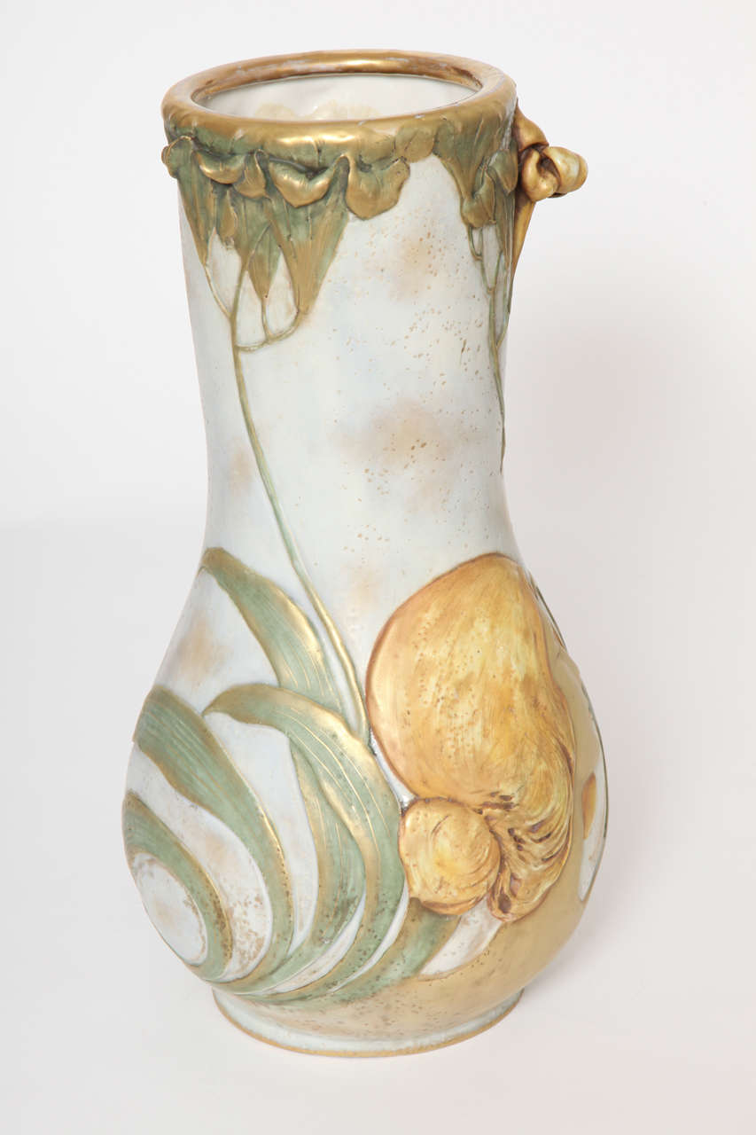 20th Century Art Nouveau Amphora Blow-Out Portrait Vase, Austria, 1900 For Sale
