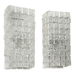 Pair of Decorative Glass Tile Sconces