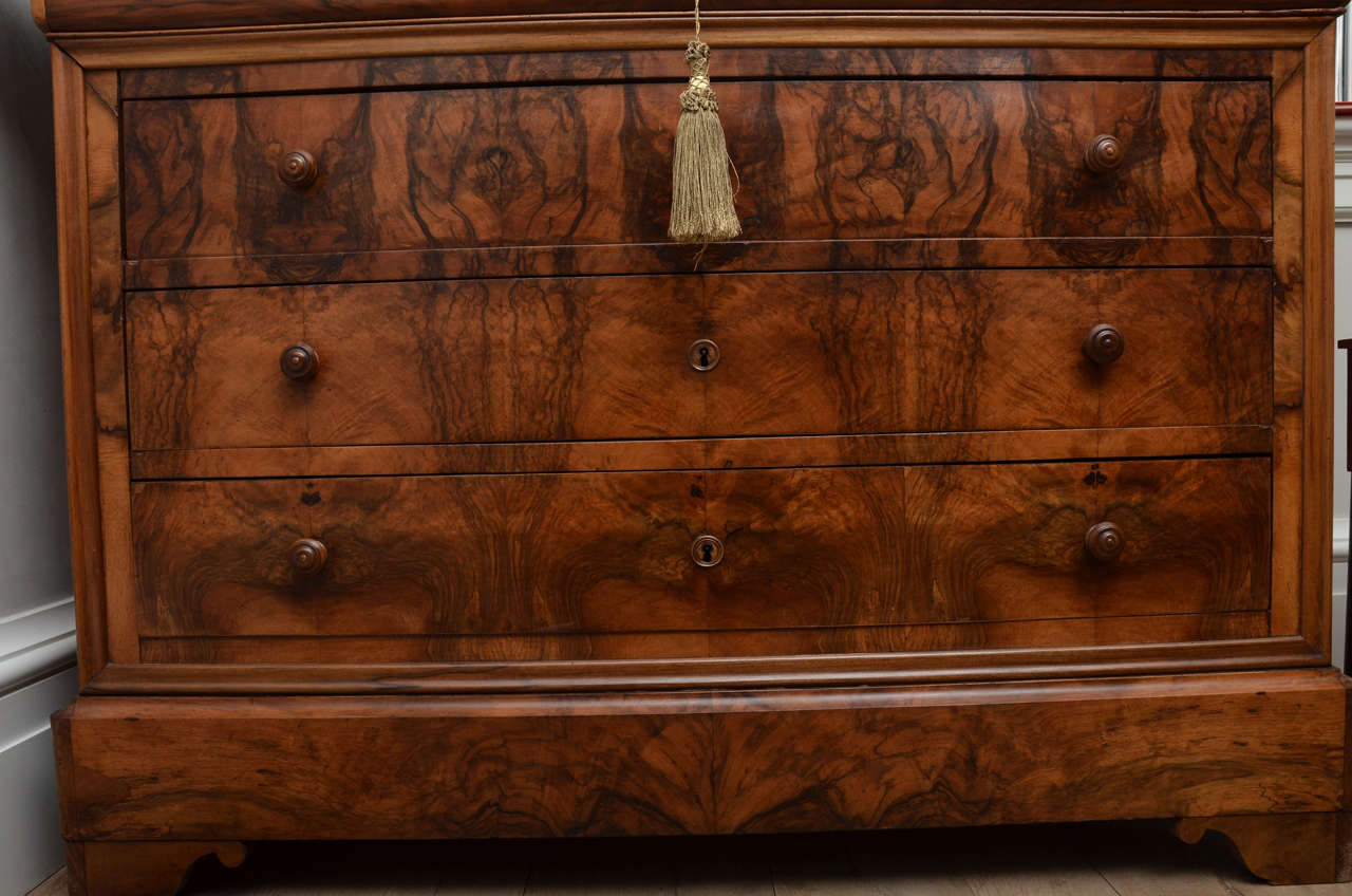19th Century French  Louis Philippe Period Commode in Walnut with Marble 3