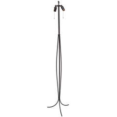 Sculptural 1950s Iron Tripod Floor Lamp