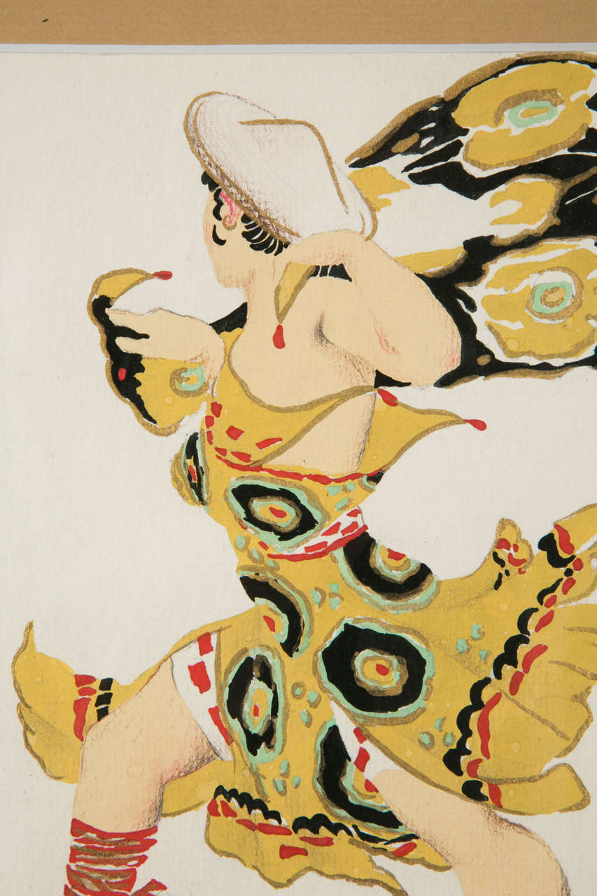 Early 20th Century Costume Design for Nijinsky as Narcisse by Léon Bakst, c.1911