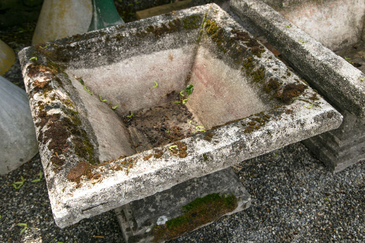 Cast Stone Estate Scale 1930s Stone Planting Urns from Rodez, France