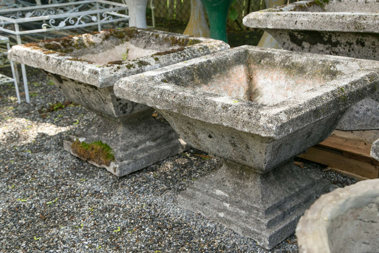 Estate Scale 1930s Stone Planting Urns from Rodez, France 4