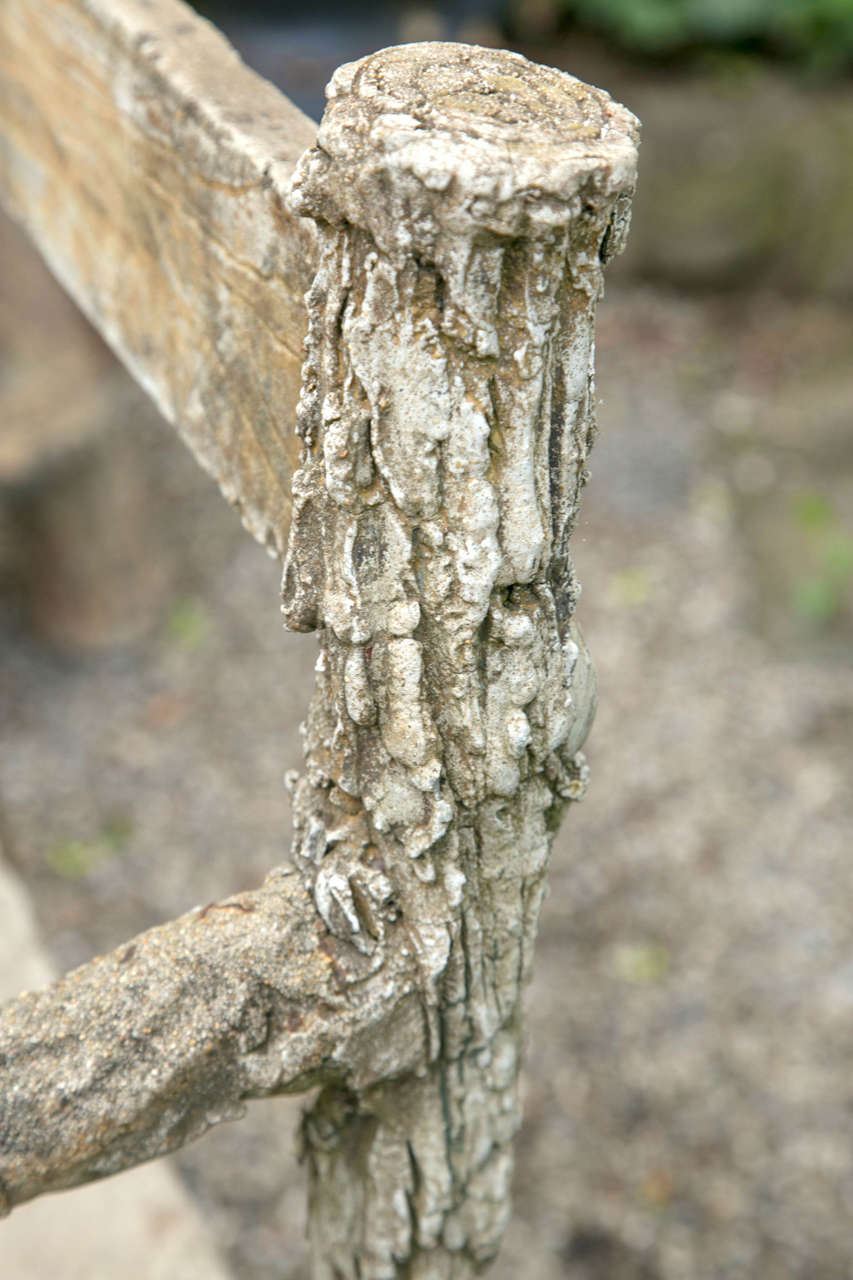 Rustic French Faux Bois Branch Form Garden Chair