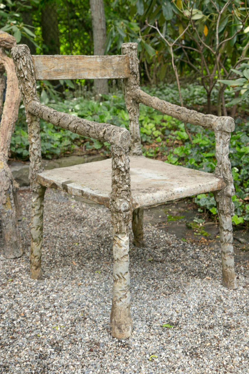 French Faux Bois Branch Form Garden Chair at 1stDibs faux bois chair
