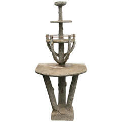 Faux Bois Style Cement Etagere 5