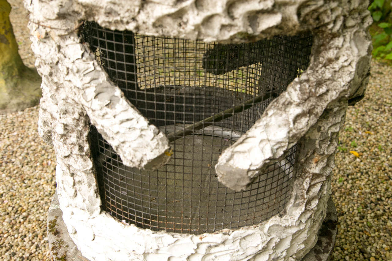 Faux Bois Style Cement Birdcage For Sale 3