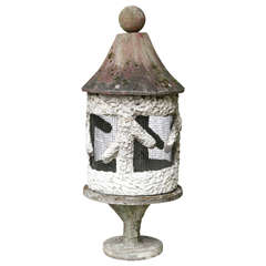 Faux Bois Style Cement Birdcage 11