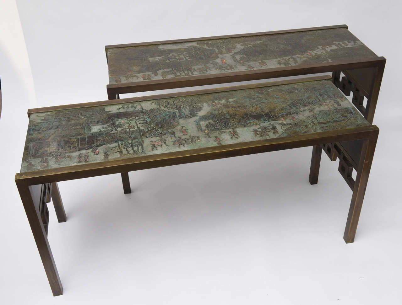 Philip and Kelvin Laverne Festival Console Tables
