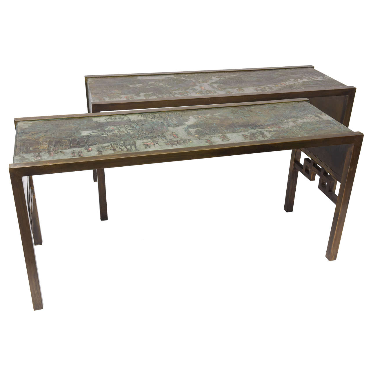 Philip and Kelvin Laverne Festival Console Tables