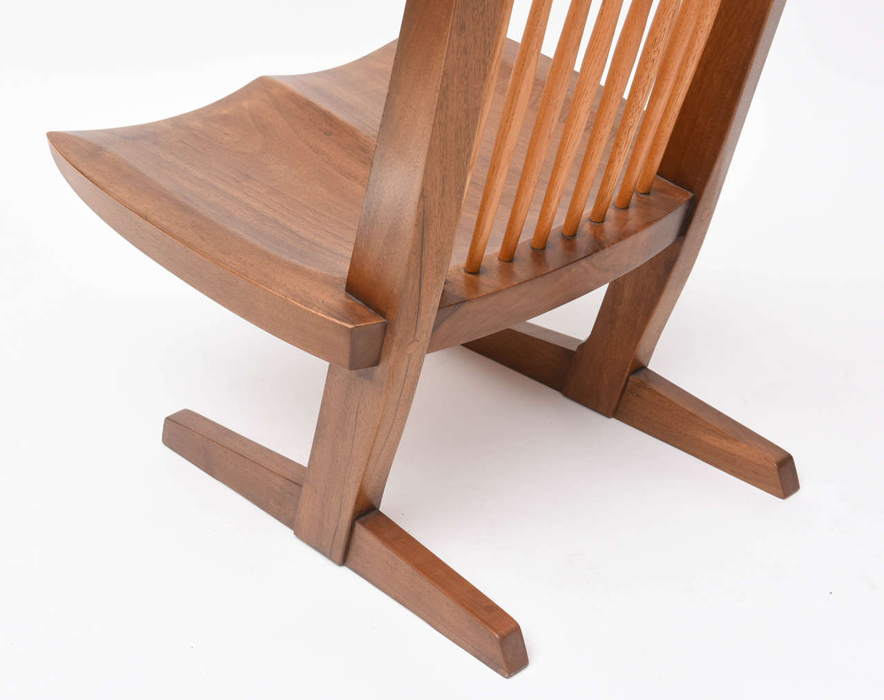 Late 20th Century George Nakashima Conoid Low Chairs For Sale