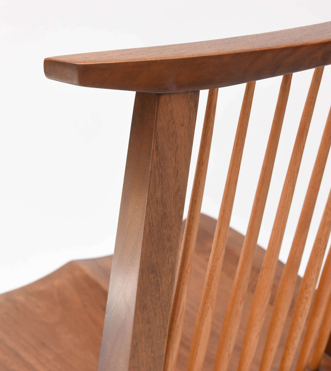 Walnut George Nakashima Conoid Low Chairs For Sale