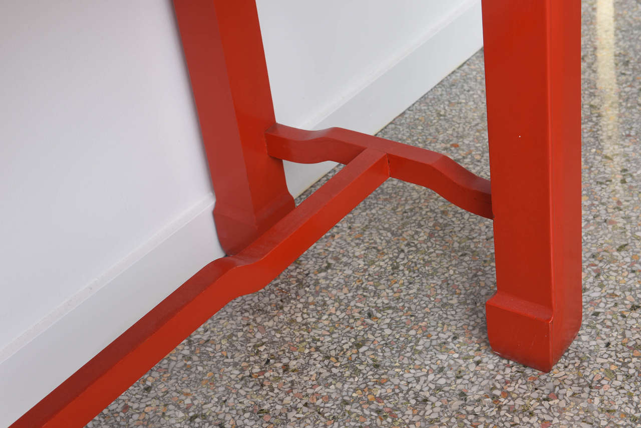 Vintage Ming Dynasty Style Chinese Altar Table in Red :  1970s 3