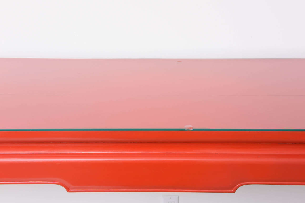 Vintage Ming Dynasty Style Chinese Altar Table in Red :  1970s 4