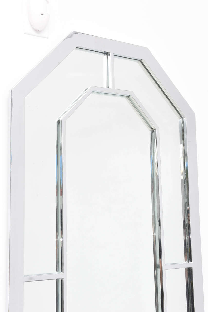 20th Century Milo Baughman Chrome Mirror