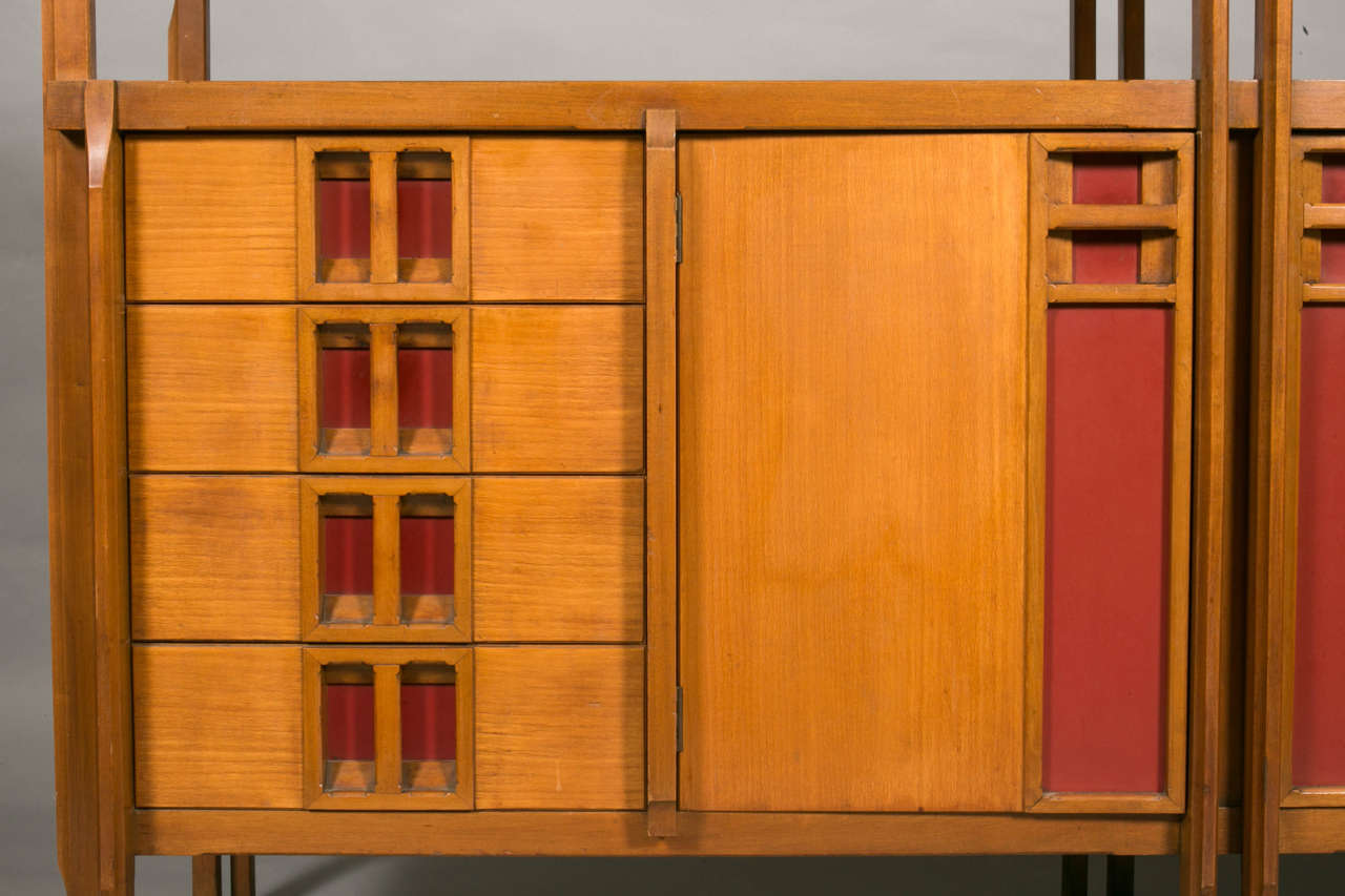 Mid-20th Century Mahogany and Laminate Sideboard, Attributed to Gabetti and Isola, Italy 1950s