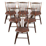 Rare Set of Rodback Windsor Chairs, Boston Circa 1800