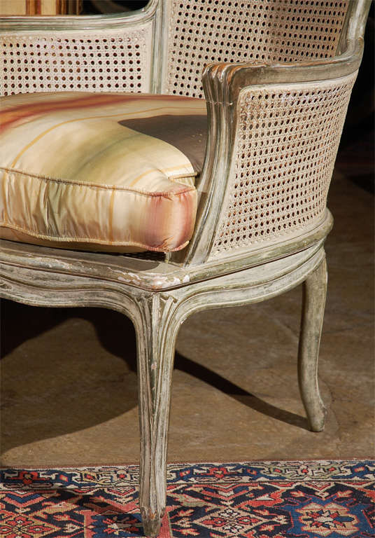 Pair of Caned French Armchairs In Good Condition In Newport Beach, CA