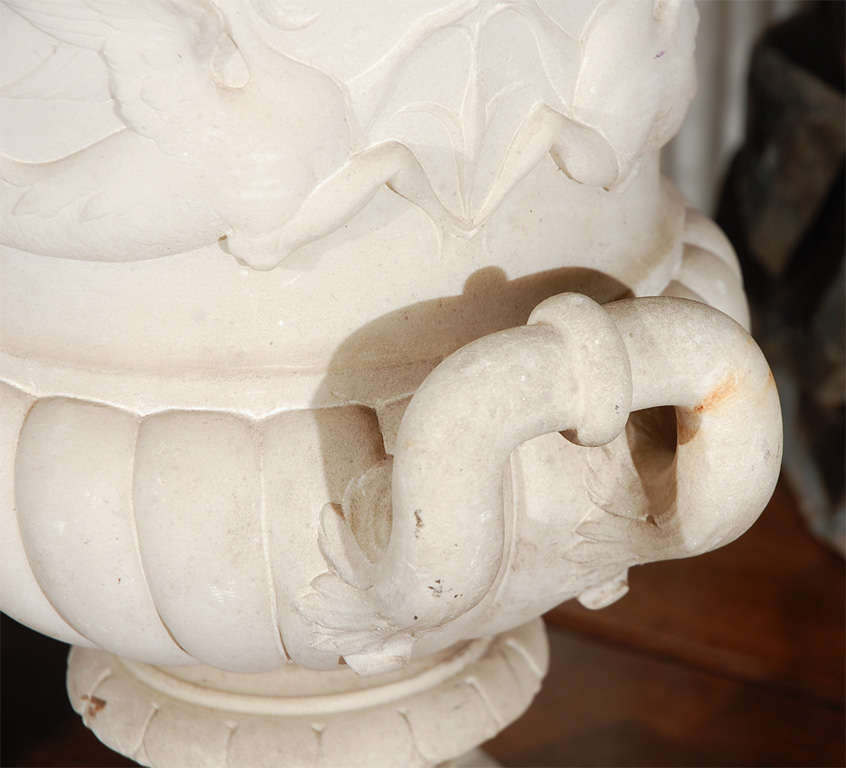Italian Cararra Marble Urn For Sale at 1stDibs | marble urns for sale