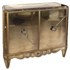 French Mirrored 2 Door Cabinet