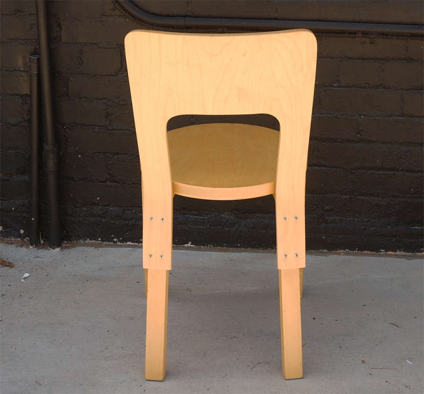 Alvar Alto Chair 66 Birch Side Chair For Sale 1