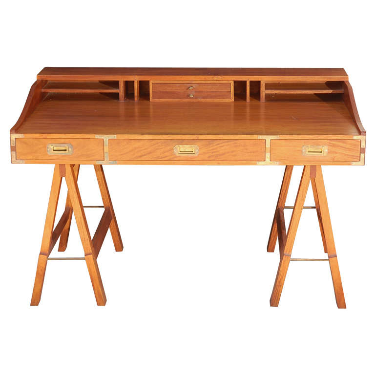 1960s Campaign Sawhorse Desk