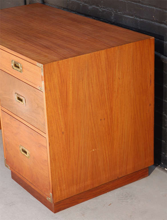 1960s Campaign 4-Drawer Desk For Sale 1