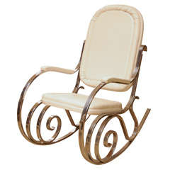 Maison Jansen Chrome Rocking Chair