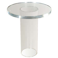 Lucite Pedestal Side Table