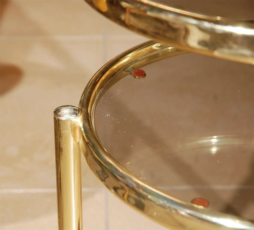 1970s Brass Swivel Go Go End Table 2
