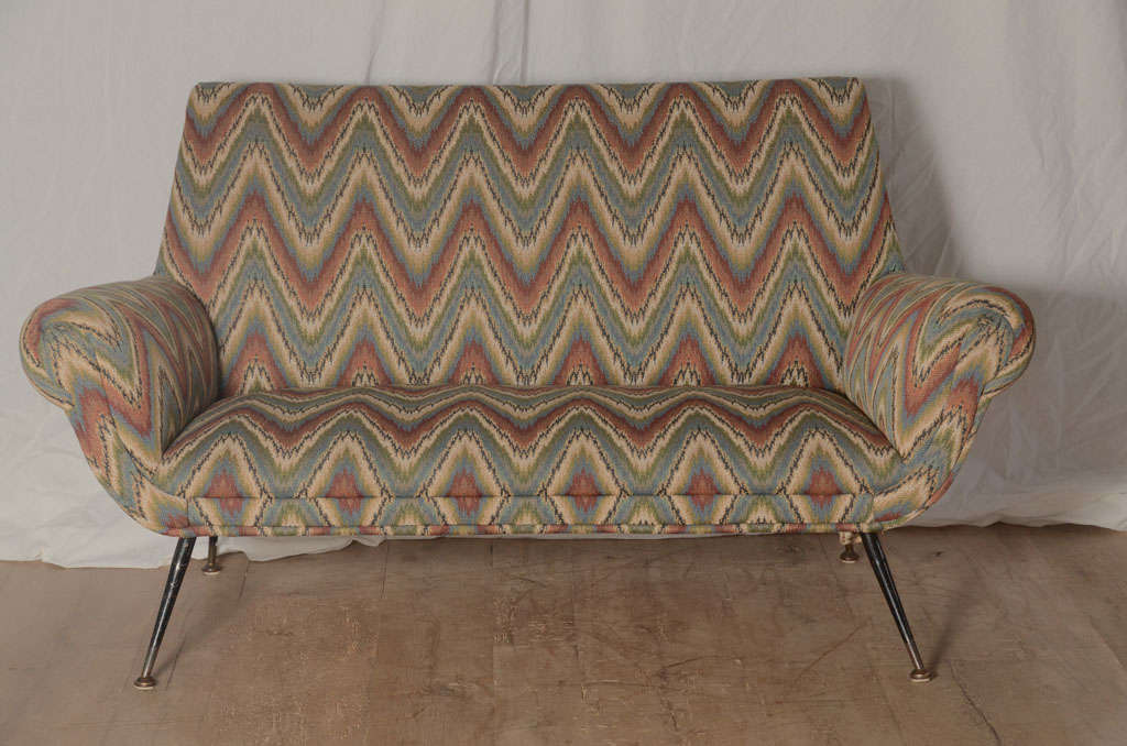 Mid-20th Century Italian Zig Zag Sofa