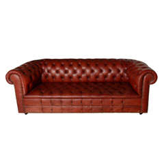 Vintage Set of 2 Leather Chesterfield Sofas