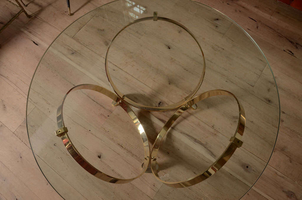 Italian brass and glass sofa table 2