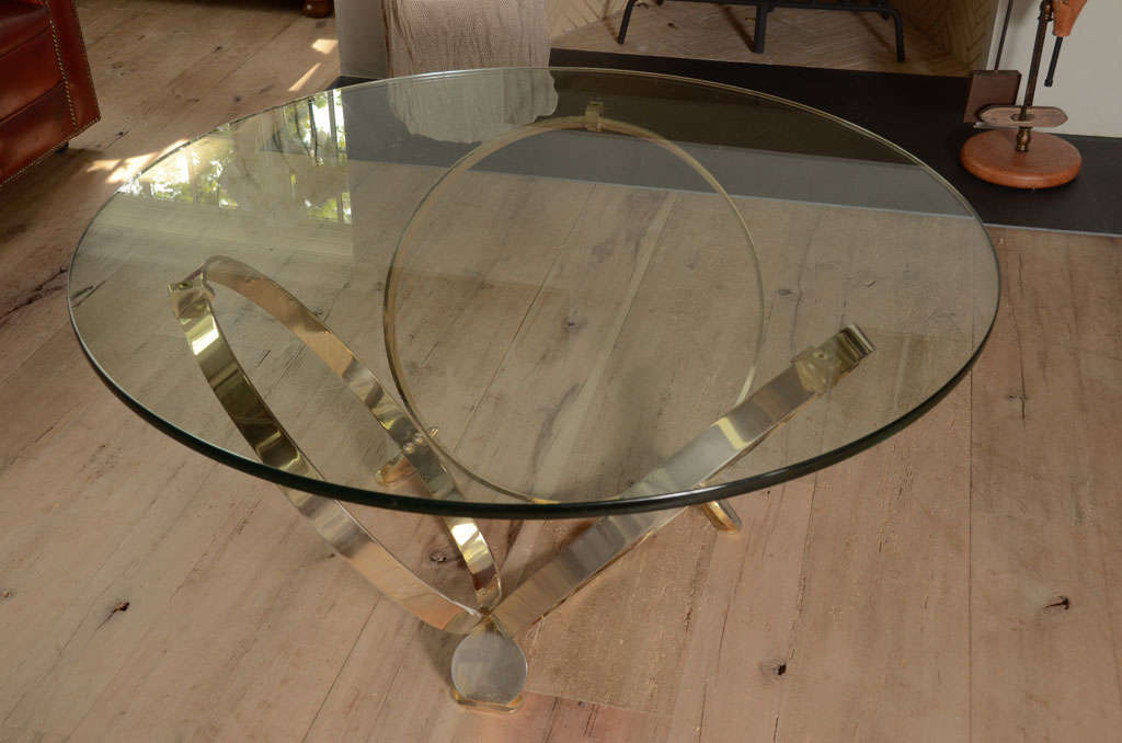 Italian brass and glass sofa table 3