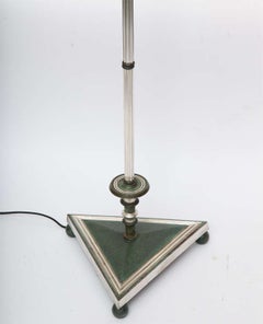 Floor Lamp Art Deco silvered and patinated bronze 1920's