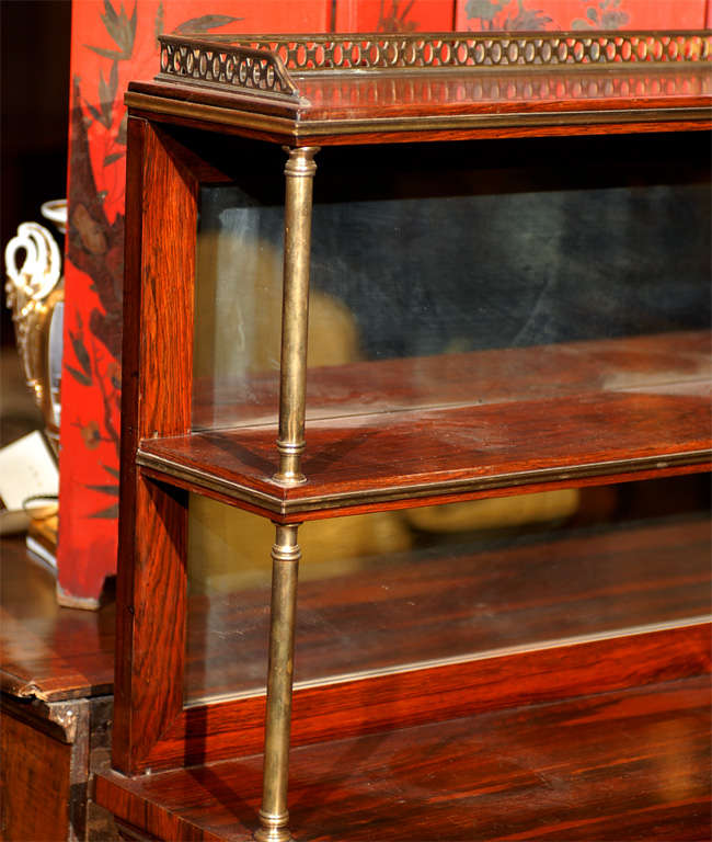 Regency Style Rosewood Chiffoniere with Brass Trim, England 4