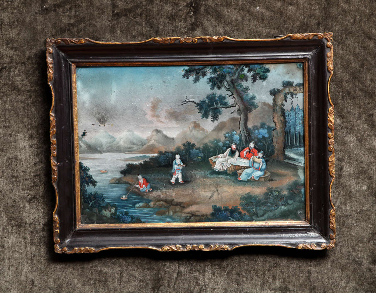 Chinese Export Reverse Glass Painting