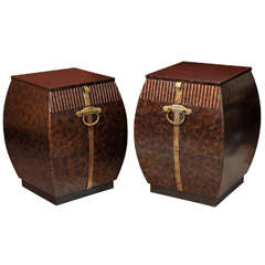 Pair Of Bombe Chests By Bert England For Widdicomb c. 1960