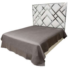 King Size D.I.A Headboard in Chrome and Faux Leather