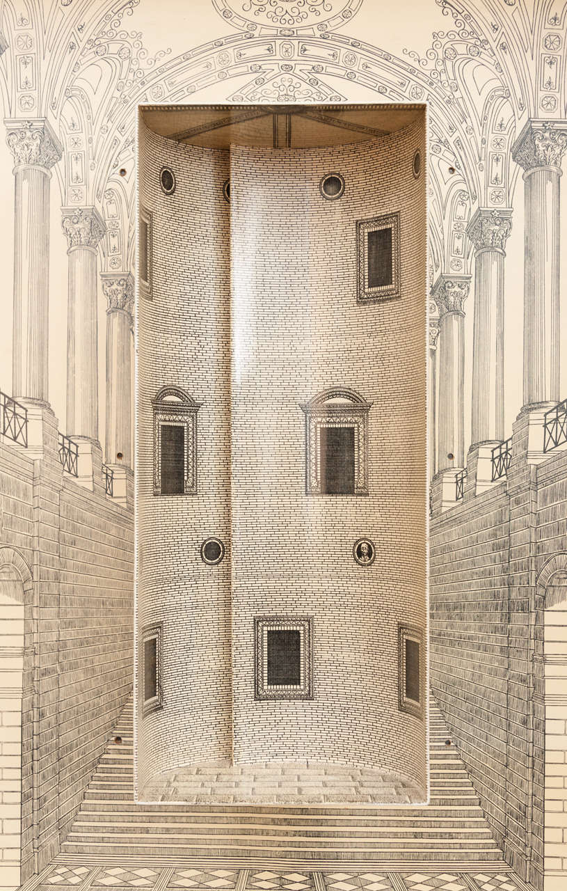 piero fornasetti and gio ponti architettura trumeau cabinet