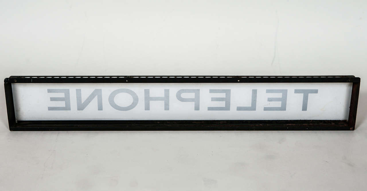 Vintage Telephone Sign at 1stdibs